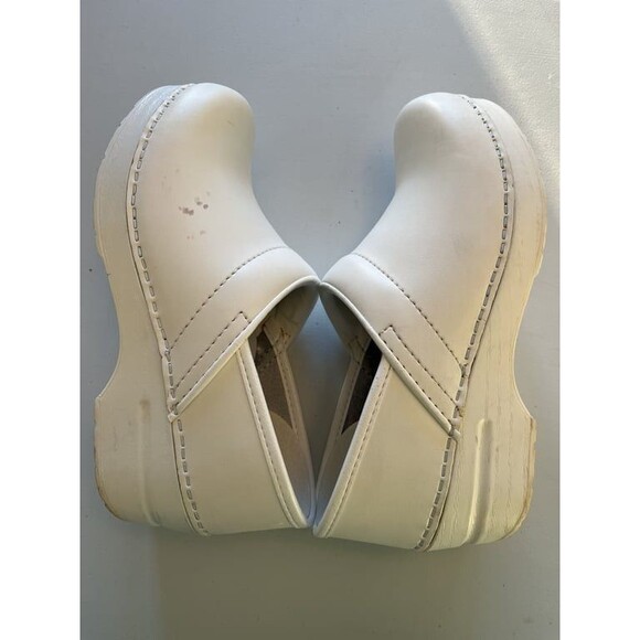 DANSKO Clogs Slip On Comfort Nurse Nursing Shoes White Leather Size 36 5.5-6 - Picture 4 of 7